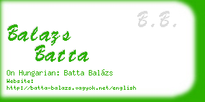 balazs batta business card